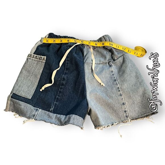 Parke Distressed Patchwork Shorts XS #1 - Picture 3 of 11